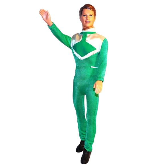 12" 1990 Mattel's  Ken in Green Power Ranger Cosplay Outfit - Picture 1 of 9